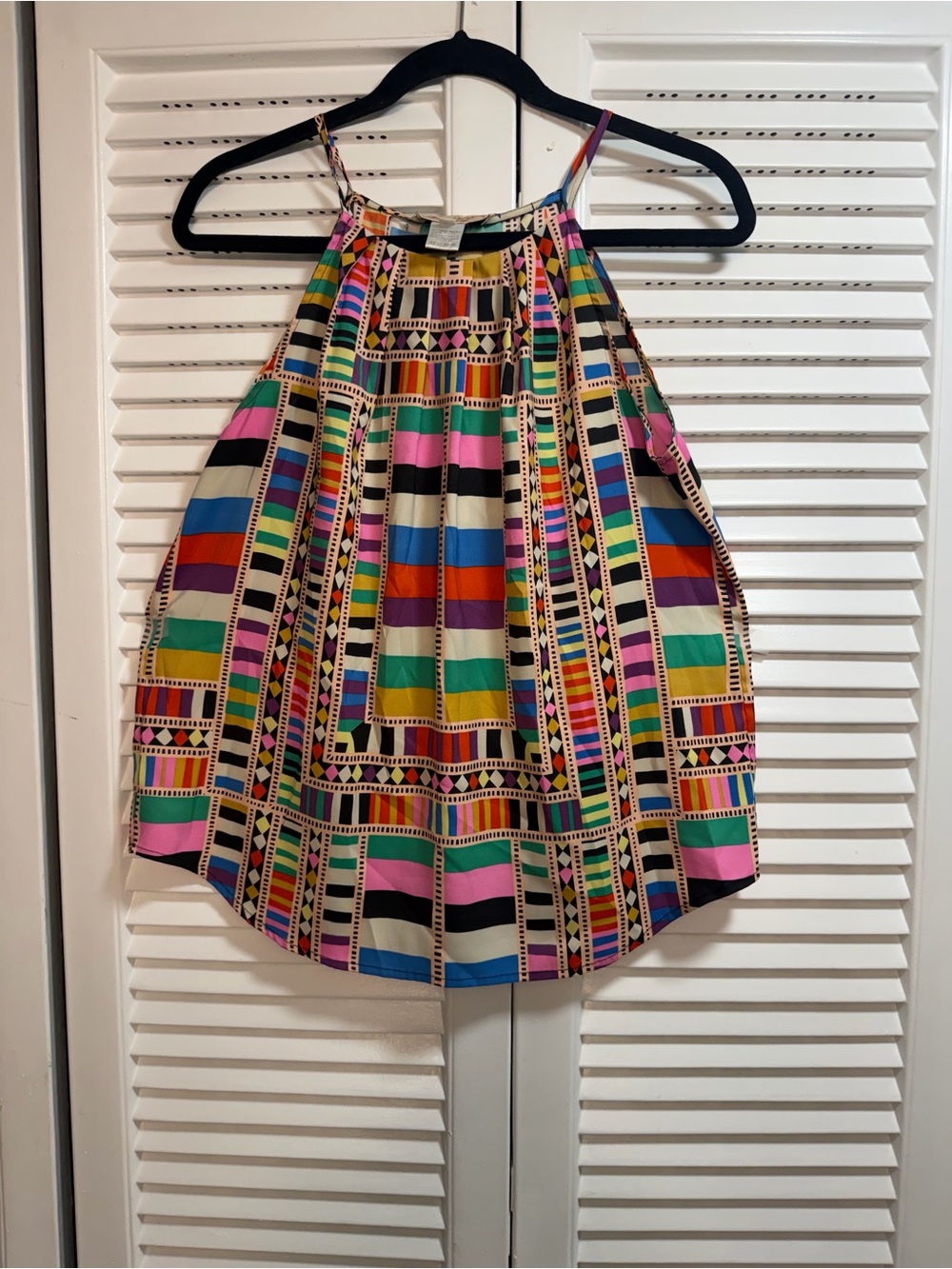 Mara Hoffman Multicolor Geometric Halter Tank Top